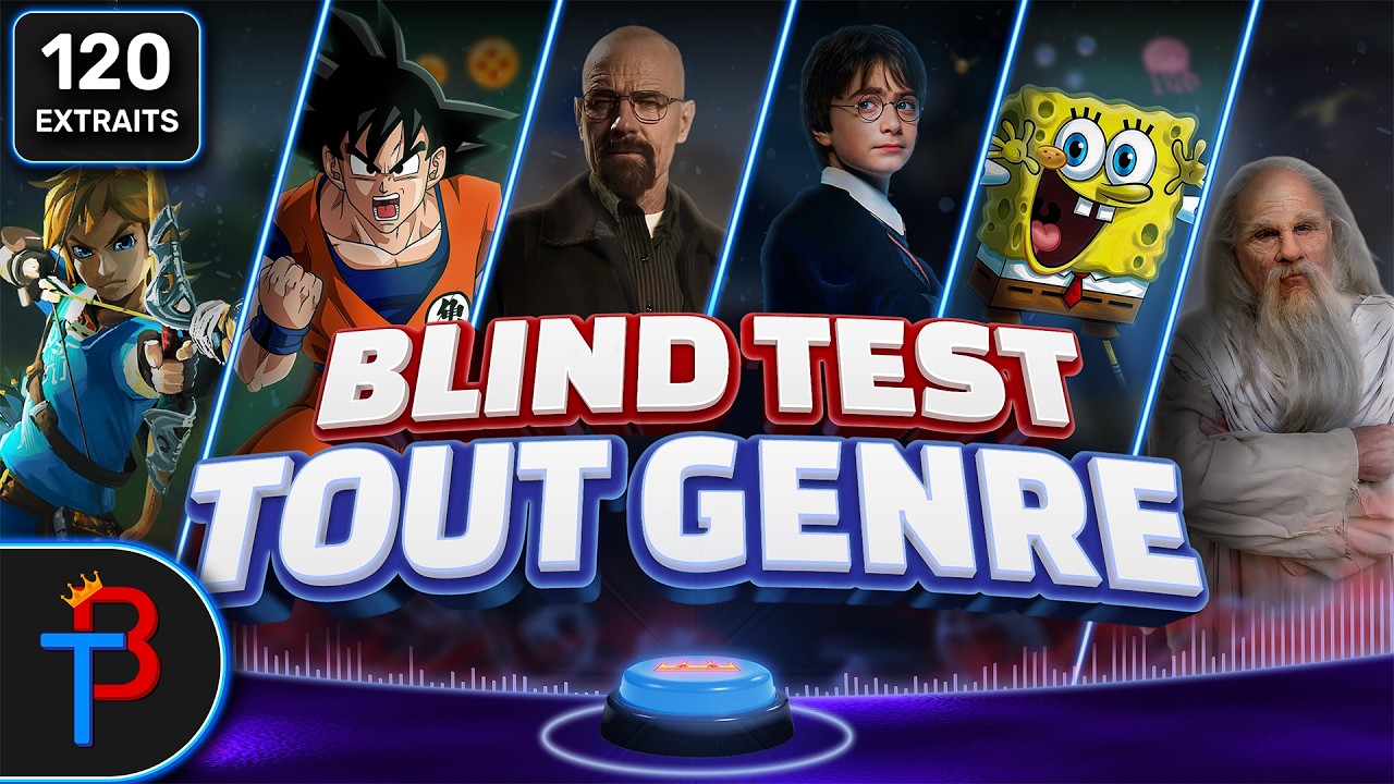 Blind Test All Genres 120 Clips (Movies, Series, Cartoons, Anime, Video Games, TV Shows)