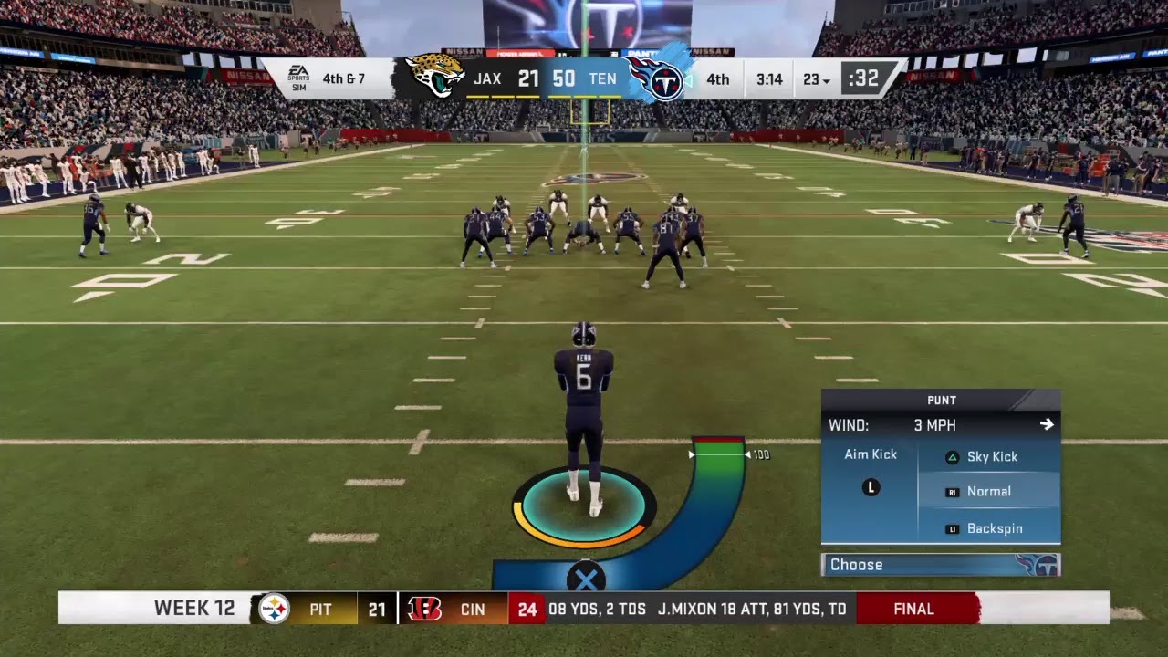 Madden 20 - Tennessee Titans Franchise - Season 1 - Week 12