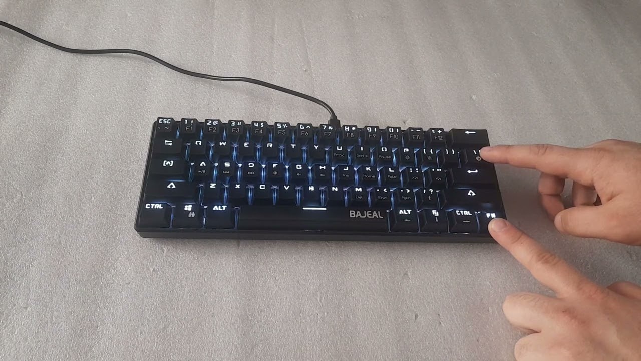 BAJEAL mechanical keyboard, 61key RGB, type-c. There are blue and red switch.Tel.+995-568-888-878