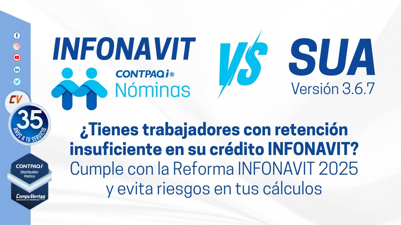 INFONAVIT CONTPAQi Nóminas VS SUA