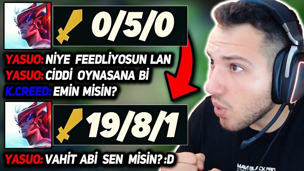 Bilerek 0-5 Başlayıp Oyunu Nasıl Taşıdım?!! | 1 Yıl Sonra YONE Oynuyorum!! | KassadinsCreed