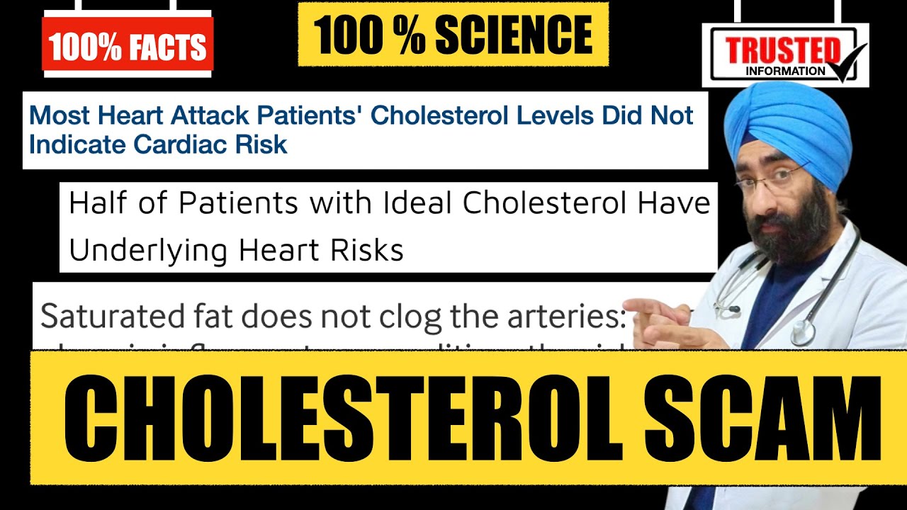 CHOLESTEROL SCAM : 7/10 Heart attack patient have Normal Lipid LDL levels | Dr.Education