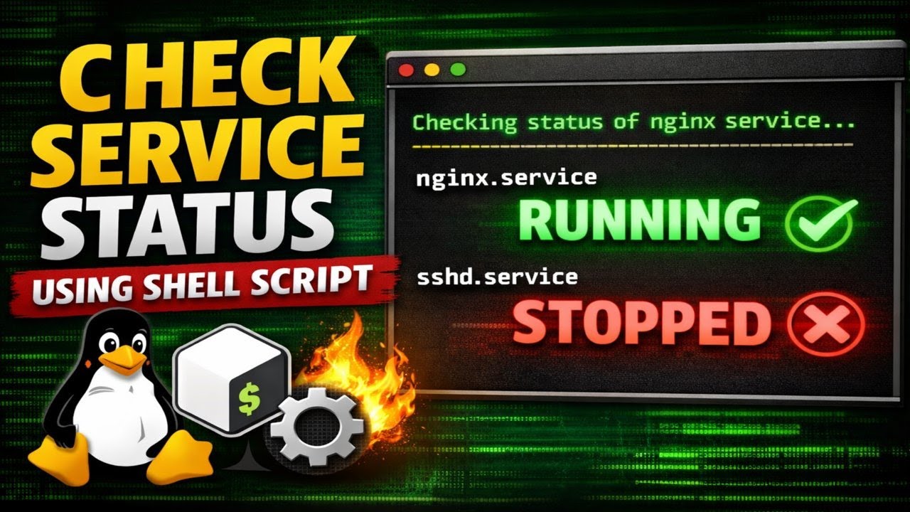 Script - How to write script to check status of service