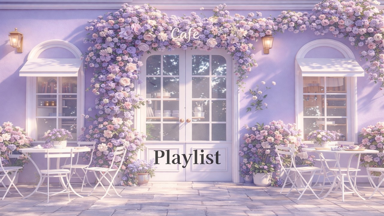 [playlist] Уютная музыка для кафе-студии 📚 | Атмосфера весеннего цветочного кафе