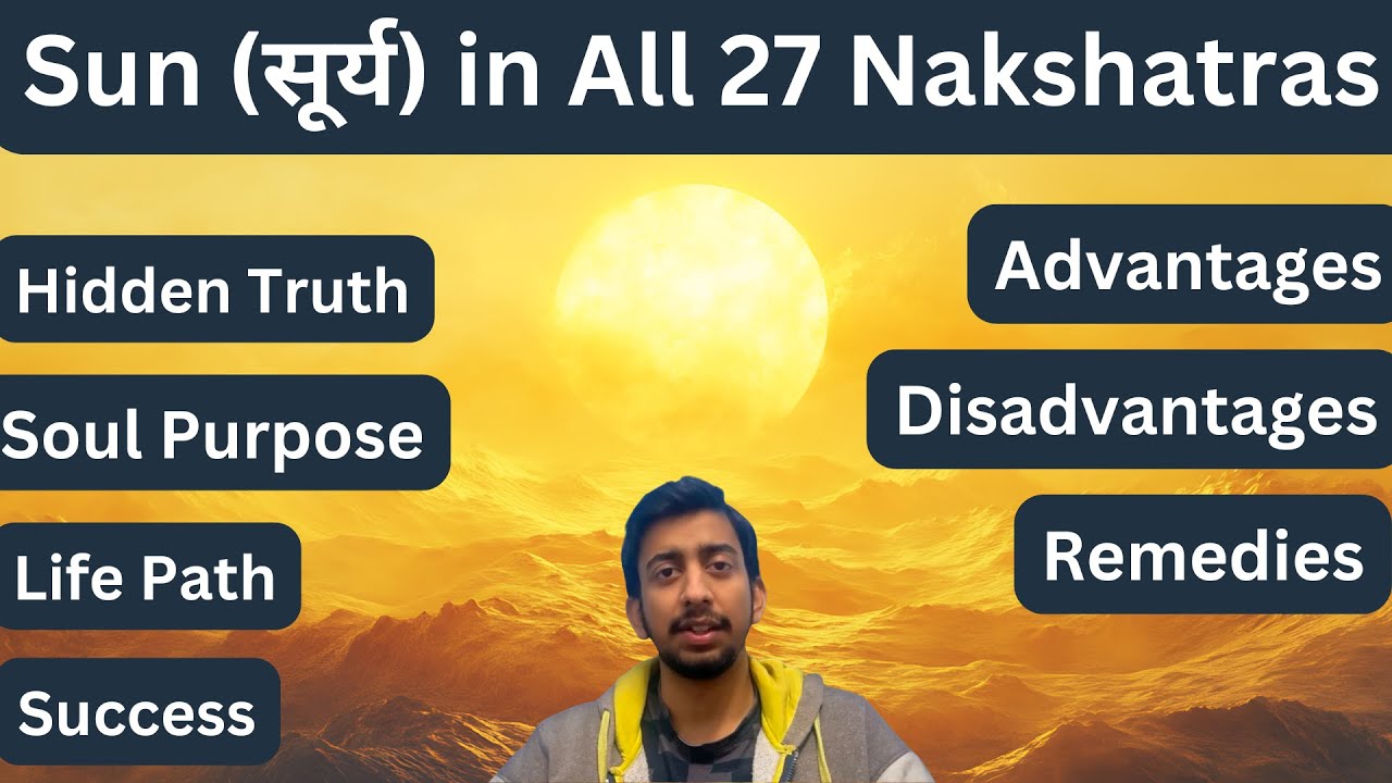 Sun (सूर्य) in all 27 Nakshatra in Detail | Power of Sun in Nakshatras | Advantage | Remedies