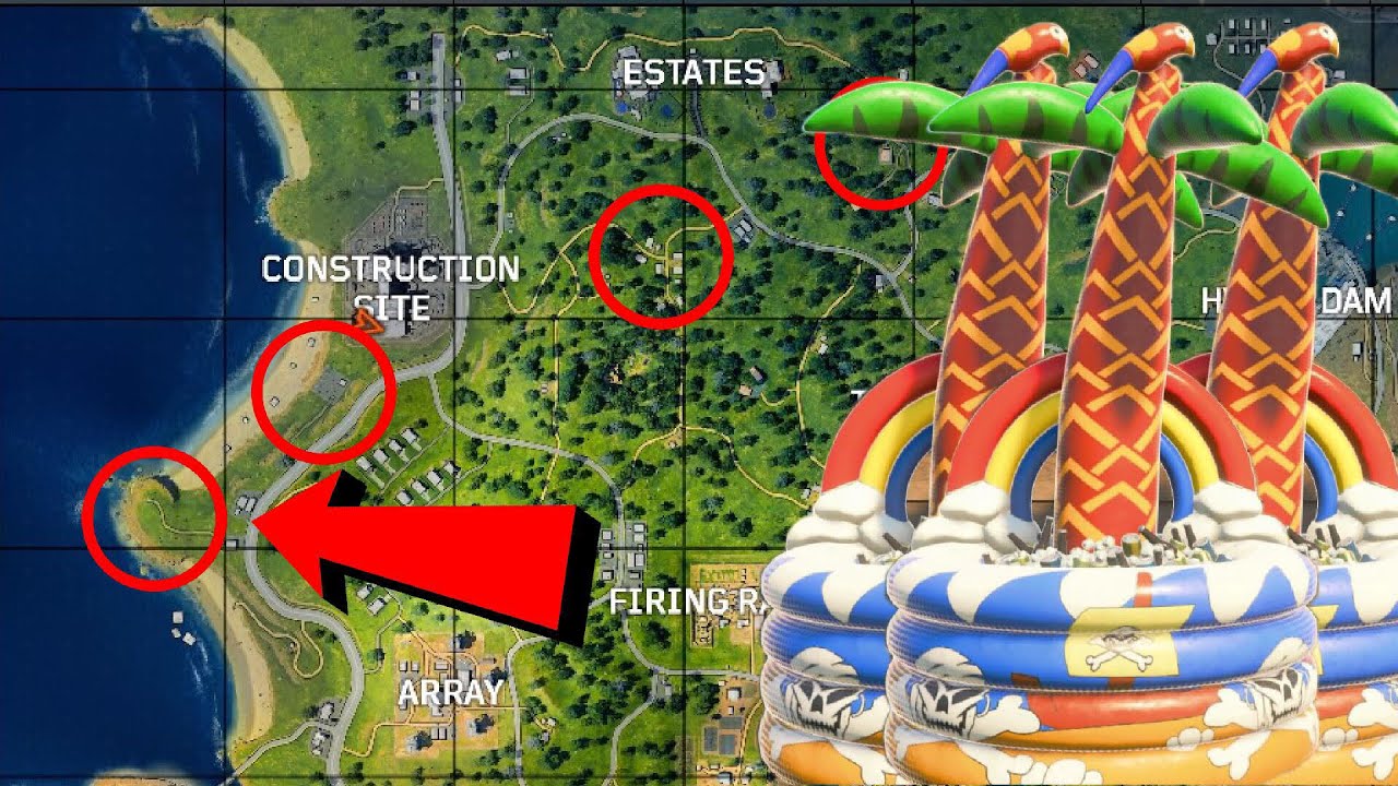 STACKS OF 30 PAINT CANS LOCATIONS! INFLATABLE PALM TREES 🌴= FAST DARK MATTER!  | COD BLACKOUT