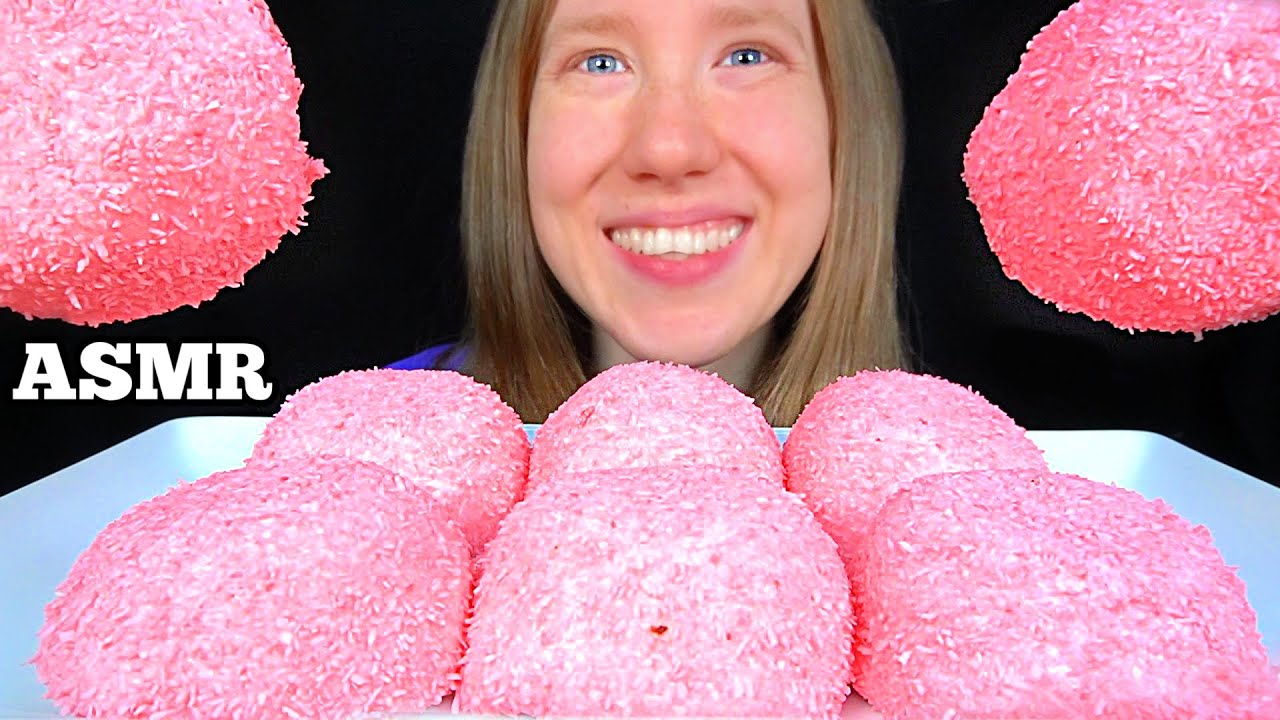 ASMR MARSHMALLOW SNOBALLS MUKBANG (No Talking) EATING SOUNDS