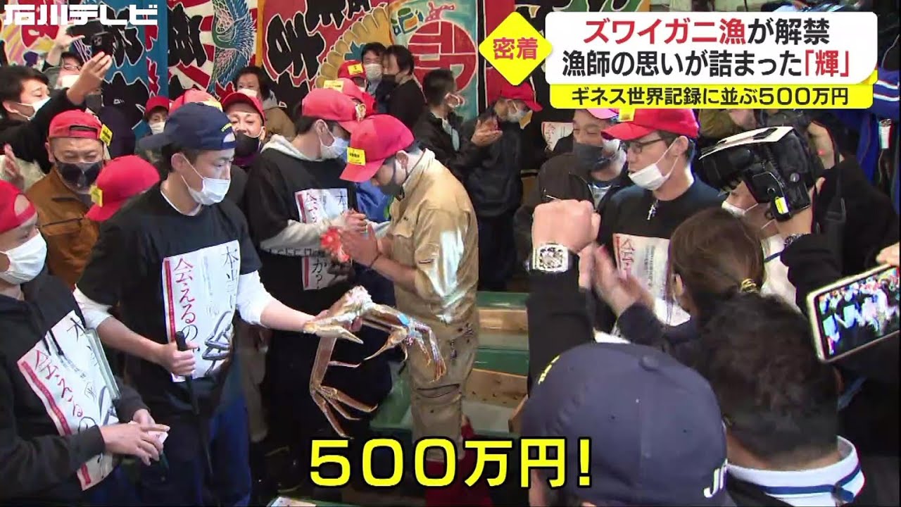水揚げから競り落としまで密着&hellip;ギネス記録に並ぶ500万円ズワイガニ「輝」