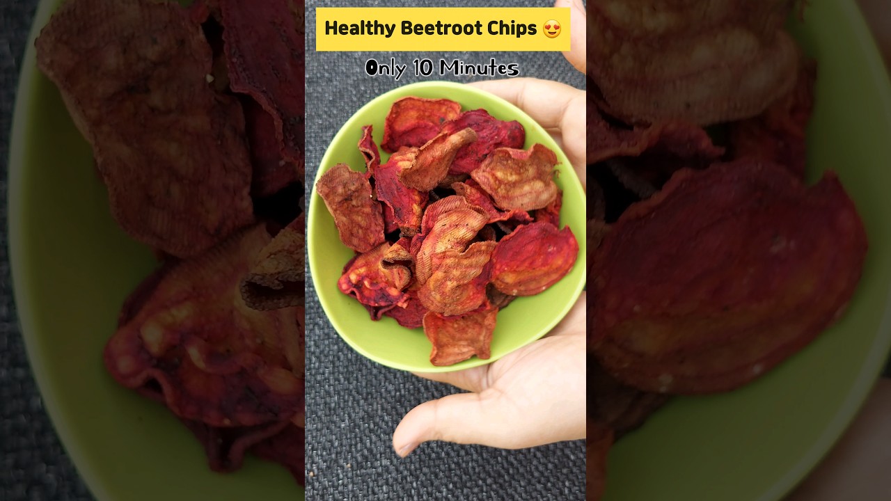 Only 10 Minutes Healthy Beetroot Chips 🍟 l 