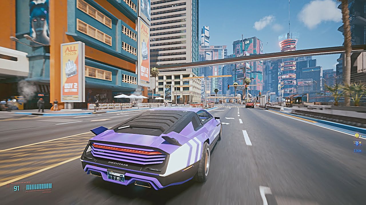 Cyberpunk 2077 - 8k Resolution RTX 3090 Ultra Ray Tracing Graphics Settings - Free Roam Gameplay!