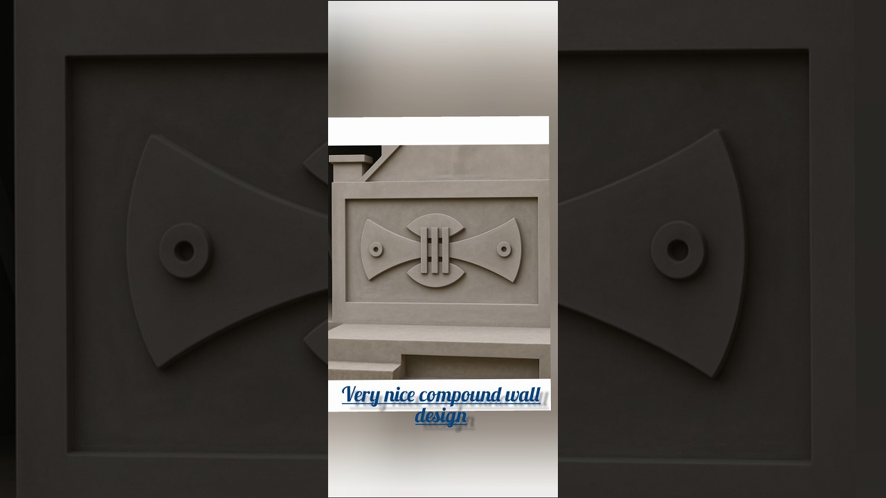 very unique compound wall design#youtubeshorts #constructionchannel