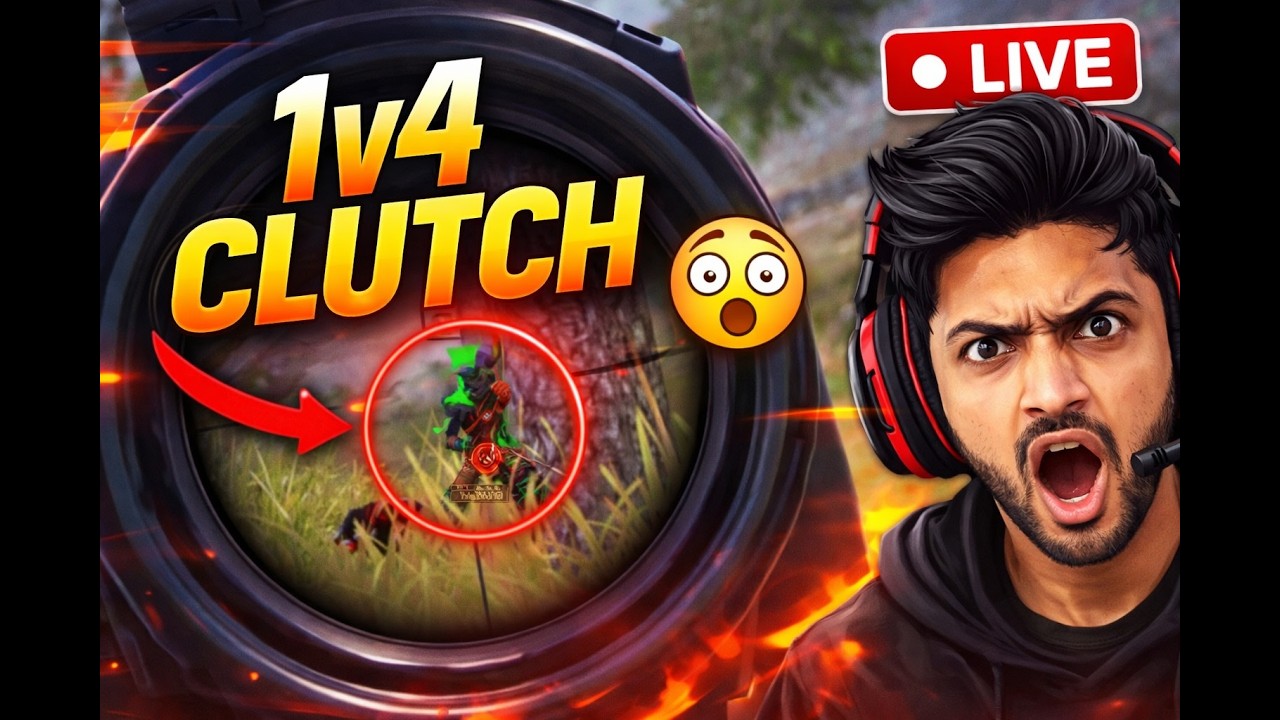 BGMI LIVE 🔴 | 1v4 CLUTCH 😱🔥 | Road to Conqueror | SURO IS LIVE