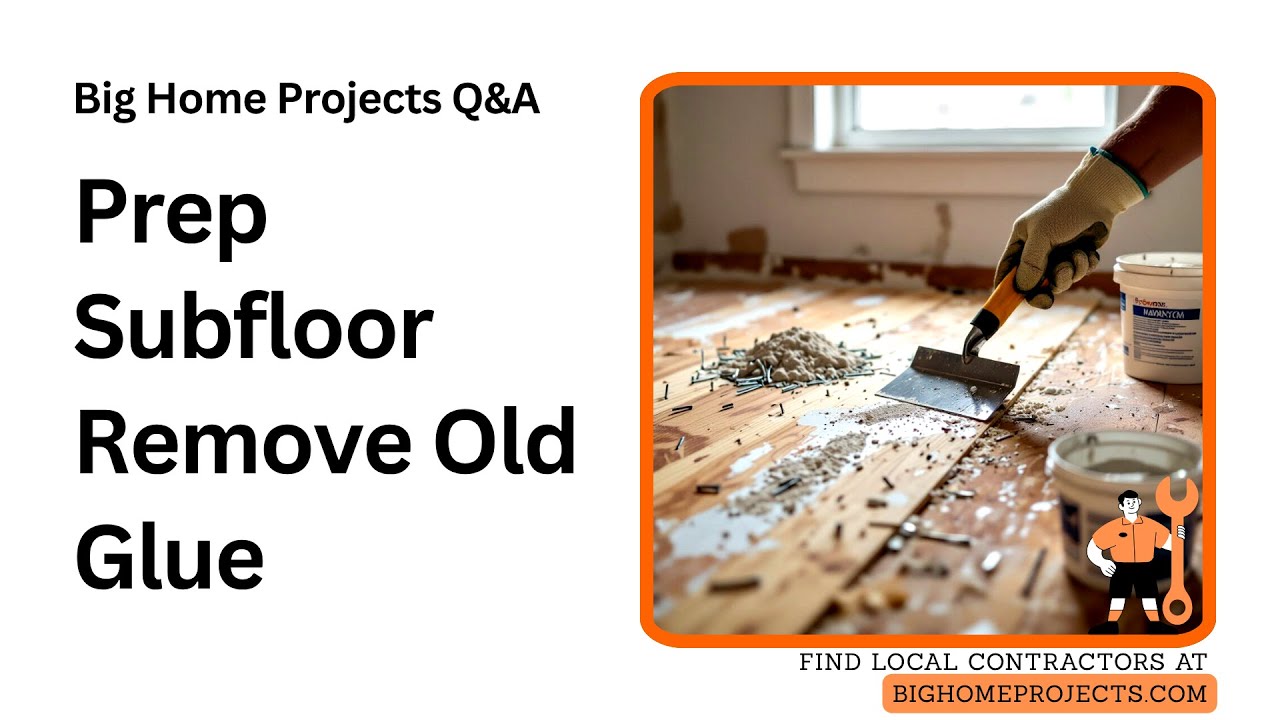 Bathroom Subfloor Prep for Vinyl Plank Adhesive Removal