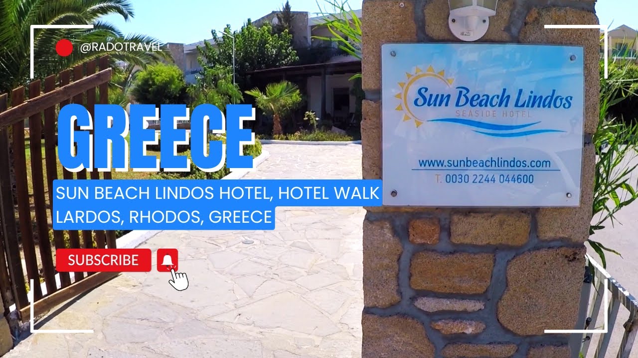 SUN BEACH LINDOS LARDOS, Rhodes, Lardos 2024, Walk from reception to the beach, Greece
