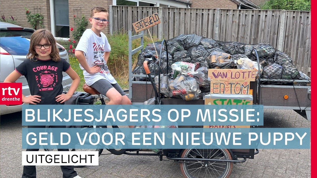 Lotte en Tom verzamelden duizenden blikjes bij elkaar tijdens de TT | RTV Drenthe