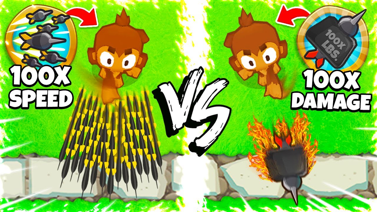 100x Speed vs 100x Damage in Bloons TD 6!