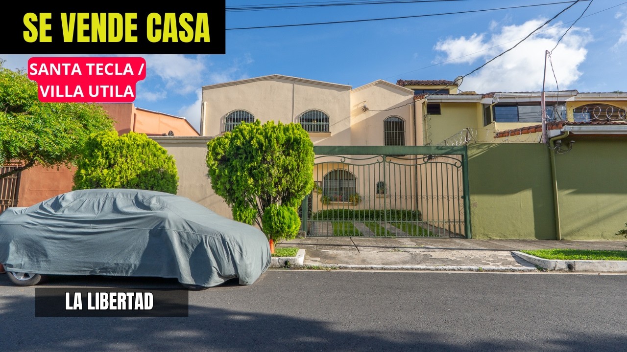 SE VENDE CASA EN SANTA TECLA | RESIDENCIAL ÚTILA