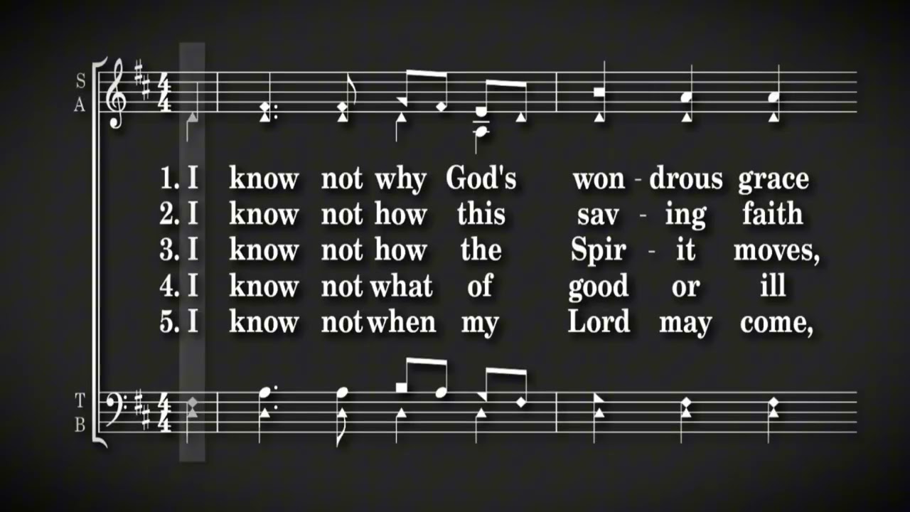 I Know Whom I Have Believed | Animated SATB Sheet Music Accompaniment