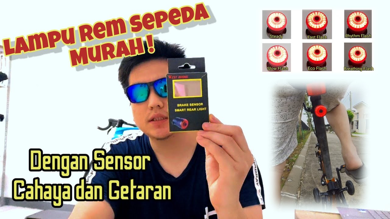 Review West Biking Lampu Sepeda Brake Sensor | Waterproof Smart Rear Light Under 100K