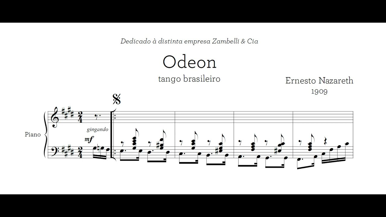 Ernesto Nazareth - Odeon (Arthur Moreira Lima, piano)