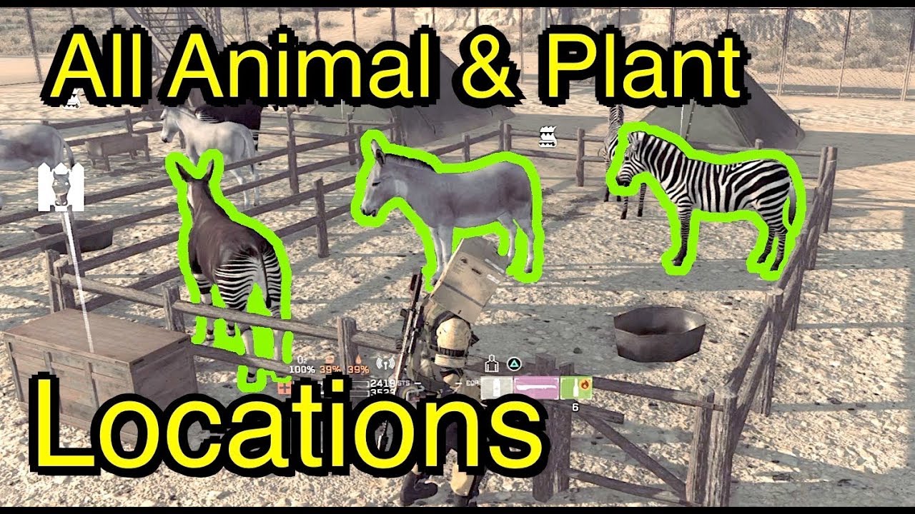 Metal Gear Survive: All Animal, Plant, Vegetable Locations - Food and Medicinal
