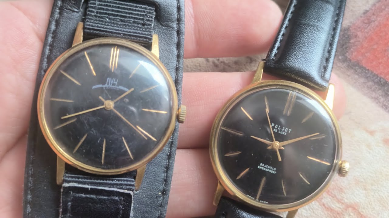 Сравнительный обзор часов СССР Луч 23 камня и Полет De Luxe 23 камня 