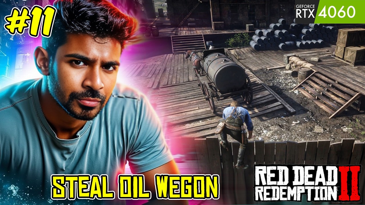 RDR 2 - Stealing the oil wagon By Arthur Full walkthrough Part#11 hindi 60 FPS gameplay
