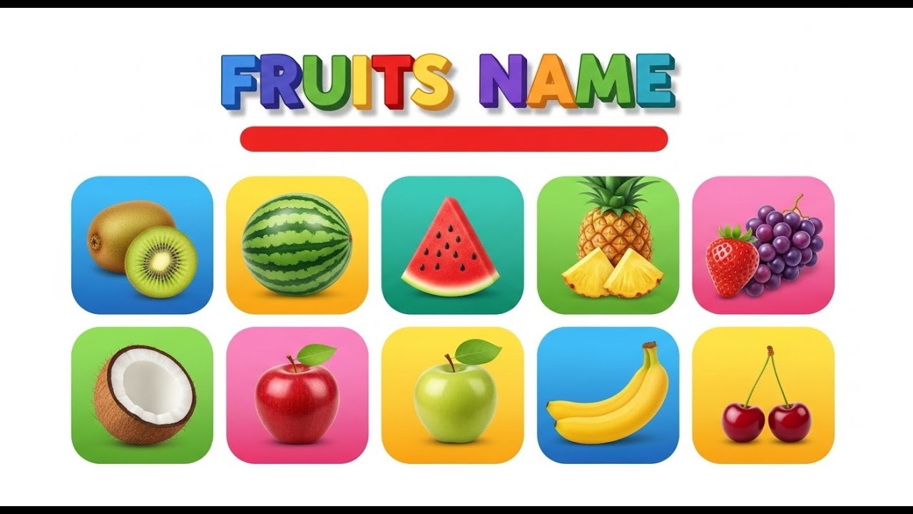 ✨So Many Yummy Fruits: 🎈🌈 Early Learning Made Fun & Easy!
