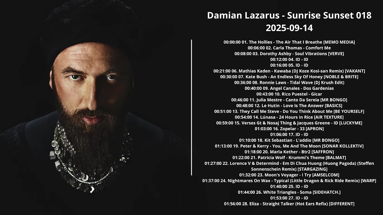 Damian Lazarus - Sunrise Sunset 018 2025-09-14 with tracklist