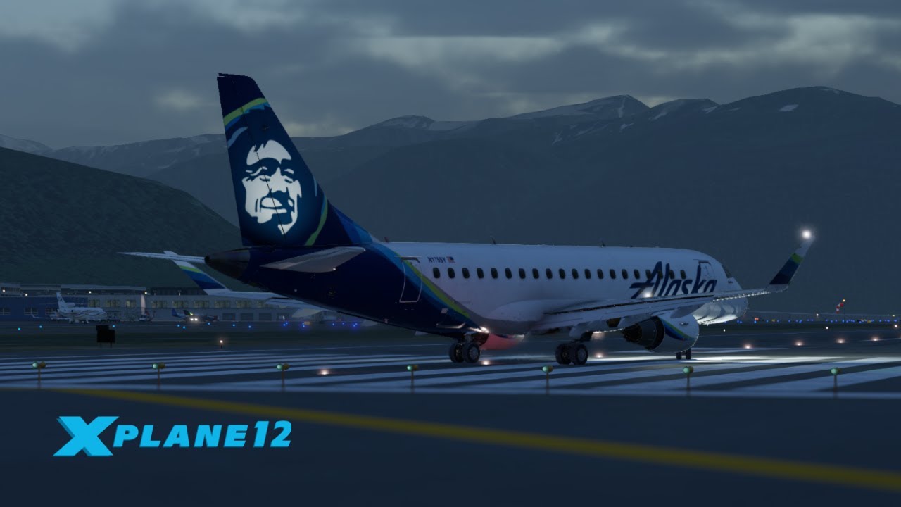 Embraer 175 - Alaska Airlines | Juneau [PAJN] - Nome [PAOM] | X-Plane 12 | Full Flight