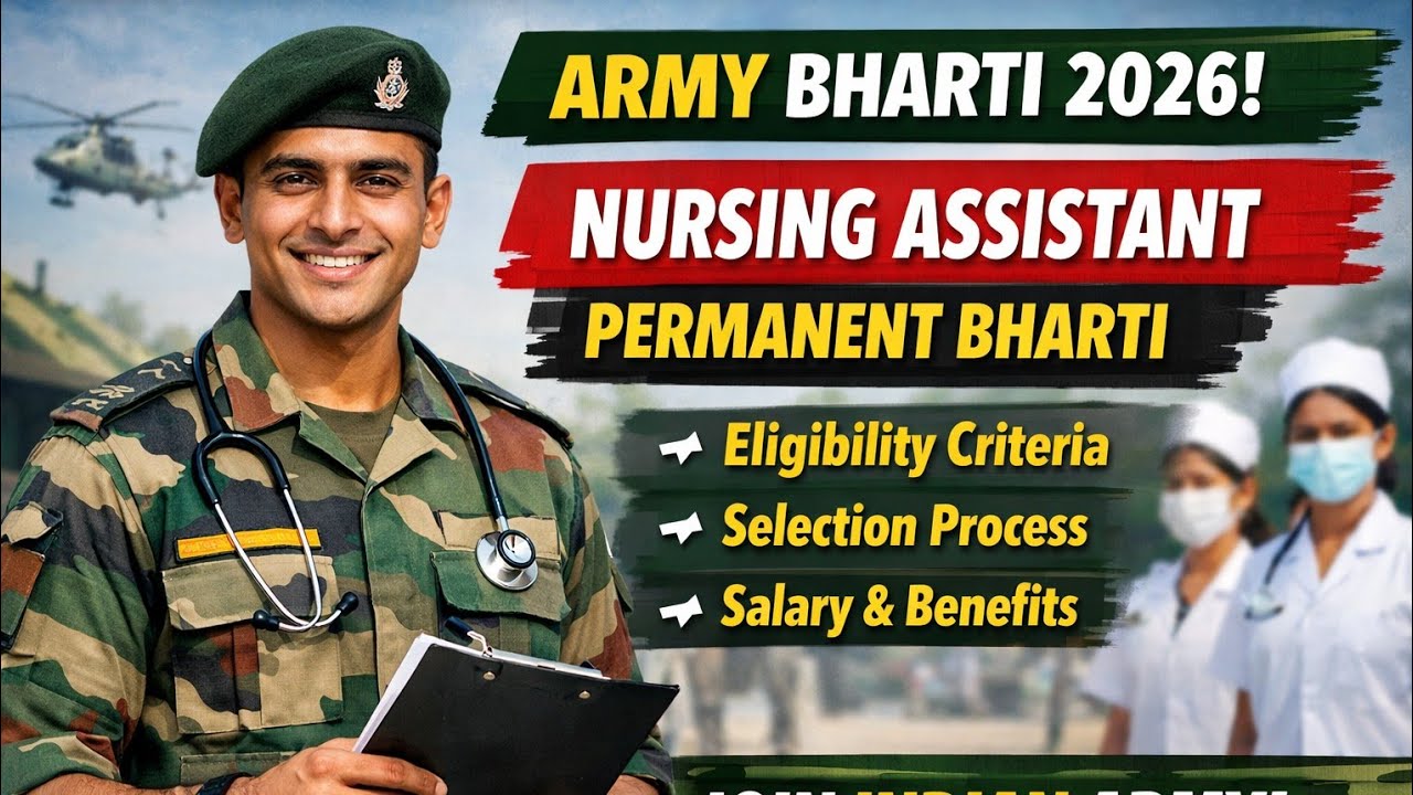 Army Bharti 2026 | Nursing Assistant Permanent Bharti | Eligibility, Physical, Salary & Full Details