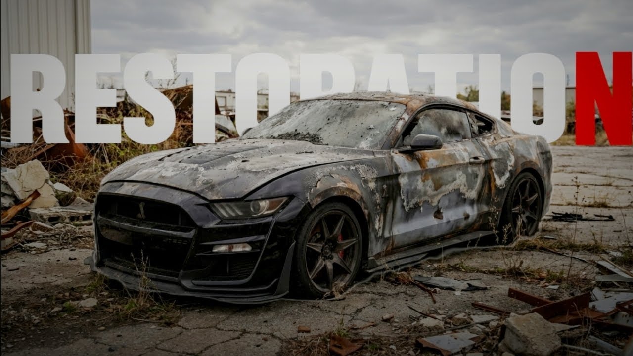 ASMR Car Restoration!Full Restoration USA Ford Mustang Shelby GT500, black