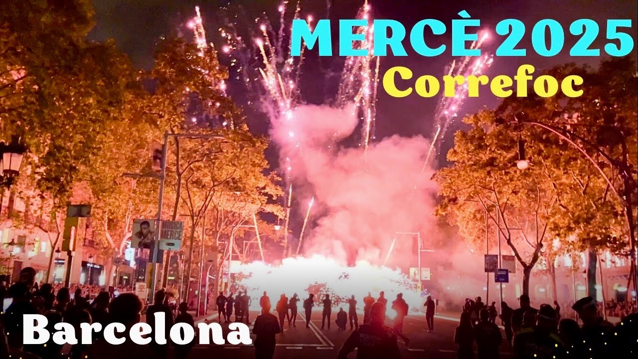 La Mercè 2025 Correfoc in Barcelona 🔥 Fire, Dragons & Devils at Passeig de Gràcia