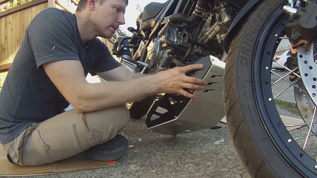 Installing SW Motech Skid Plate & Crash Bars on 2017 Suzuki DL650XT