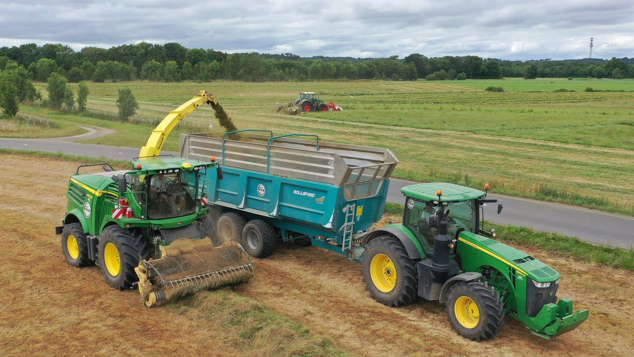 Fauchage d’herbe 🍀 / Ensilage / Méthanisation / 3 x ROLLSPEED 8844  / ETA AVT / Chargeurs JCB 🟡