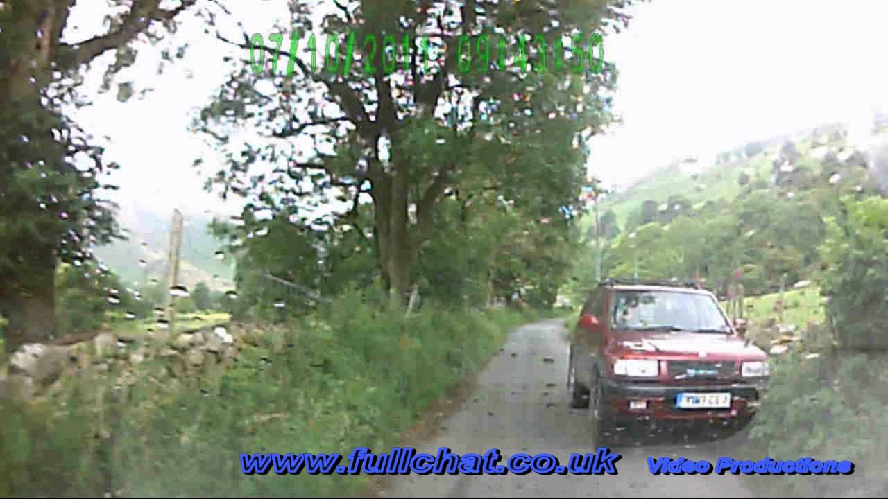 Sped up Drive from Llanrhaeadr-ym-Mochnant to  Waterfall ( Pistyll Rhaeadr )