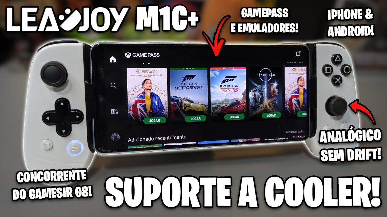 LEADJOY M1C+ | COM ANALÓGICO ANTI DRIFT E SUPORTE A COOLER! | CONCORRENTE DO GAMESIR G8!