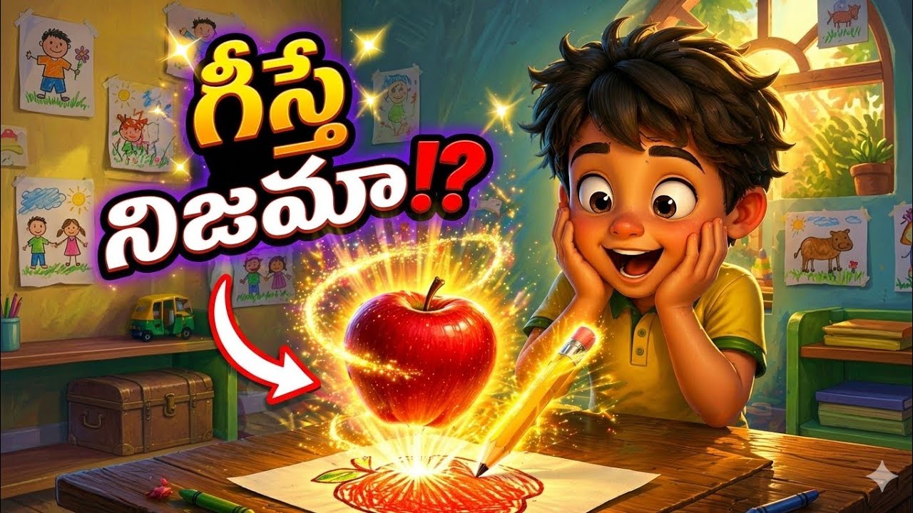 పేపర్&zwnj;పై వేసింది నిజమైతే? ప్రీతమ్ కథ ✏️ | Telugu kids story