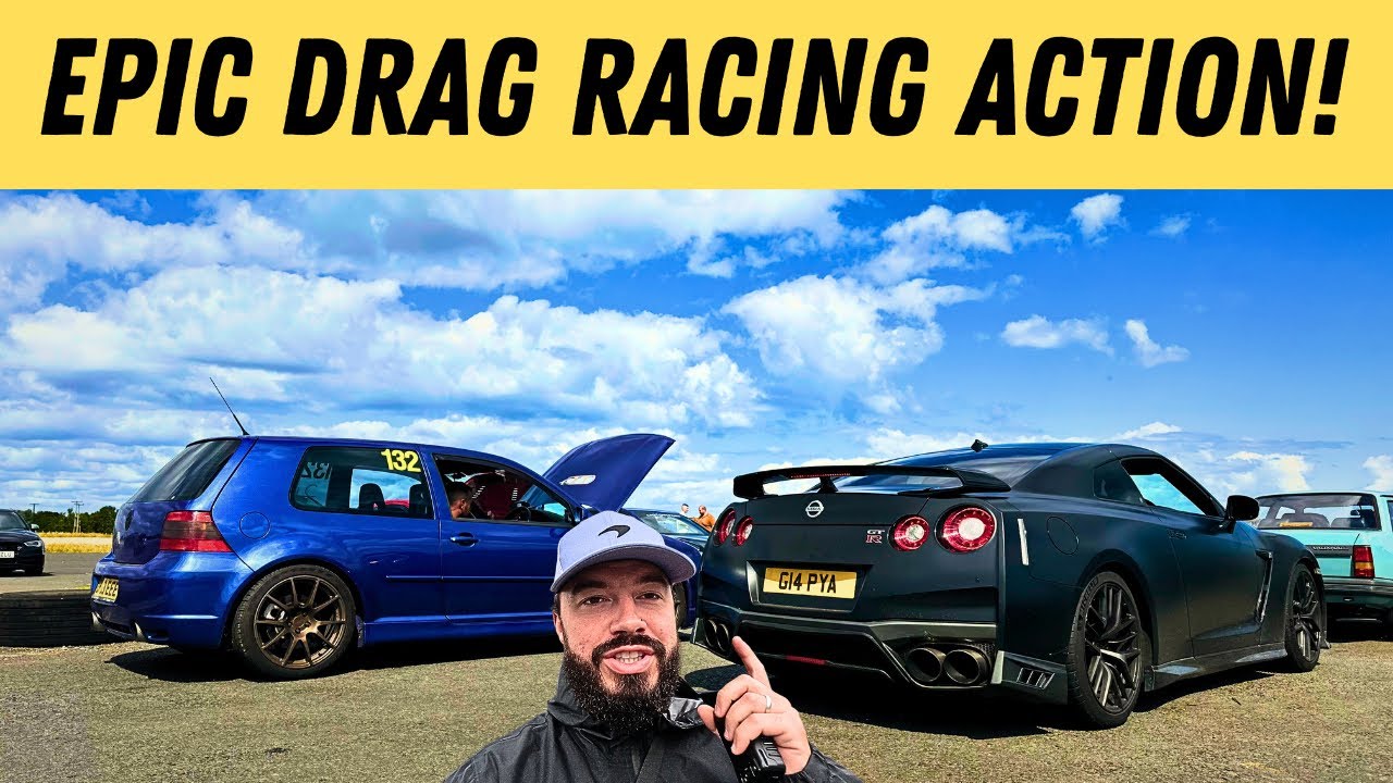 INSANE Fire-Breathing Nissan GTR DOMINATES at Crail Raceway Drag Strip!