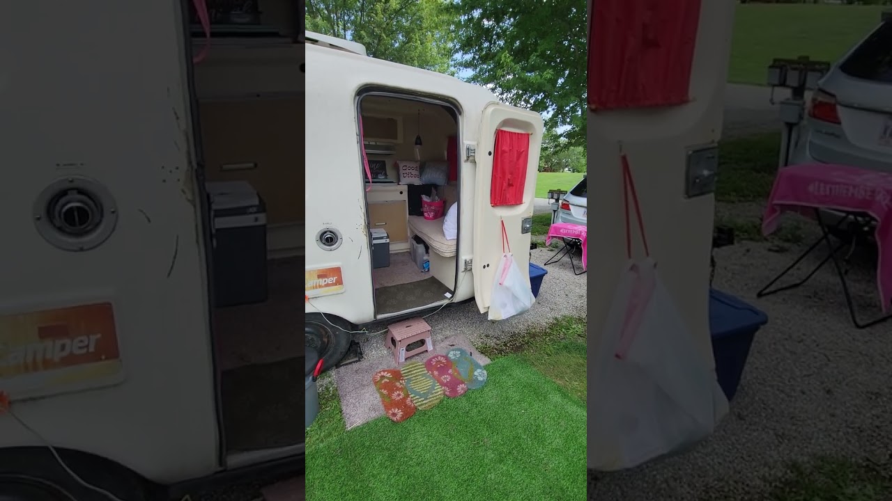 Camping at KOA Kampground with Tater Tot - UHaul CT13 fiberglass trailer