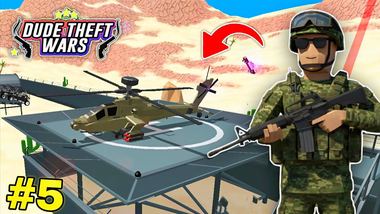I Flew A Military Chopper in Dude Theft Wars 😱 | #part-5 @dudetheftwarsofficial #subscribe 