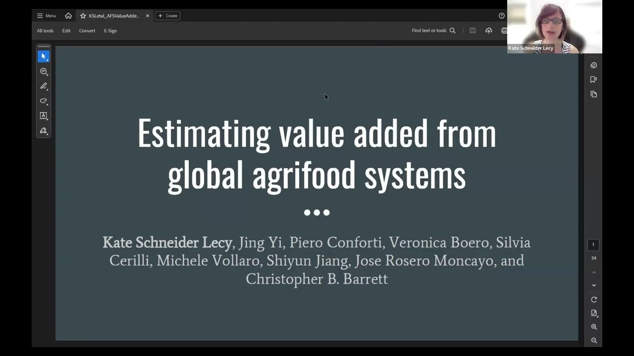 Economic and Sustainability Dimensions of Global Agri-Food Value Chains: Insights and Innovations