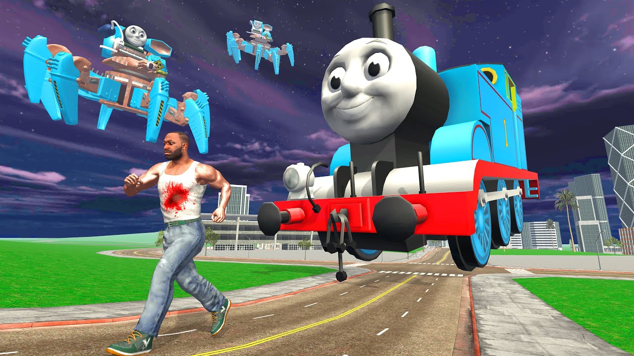 THOMAS TRAIN VS FRANKLIN - INDIAN BIKE DRIVING 3D