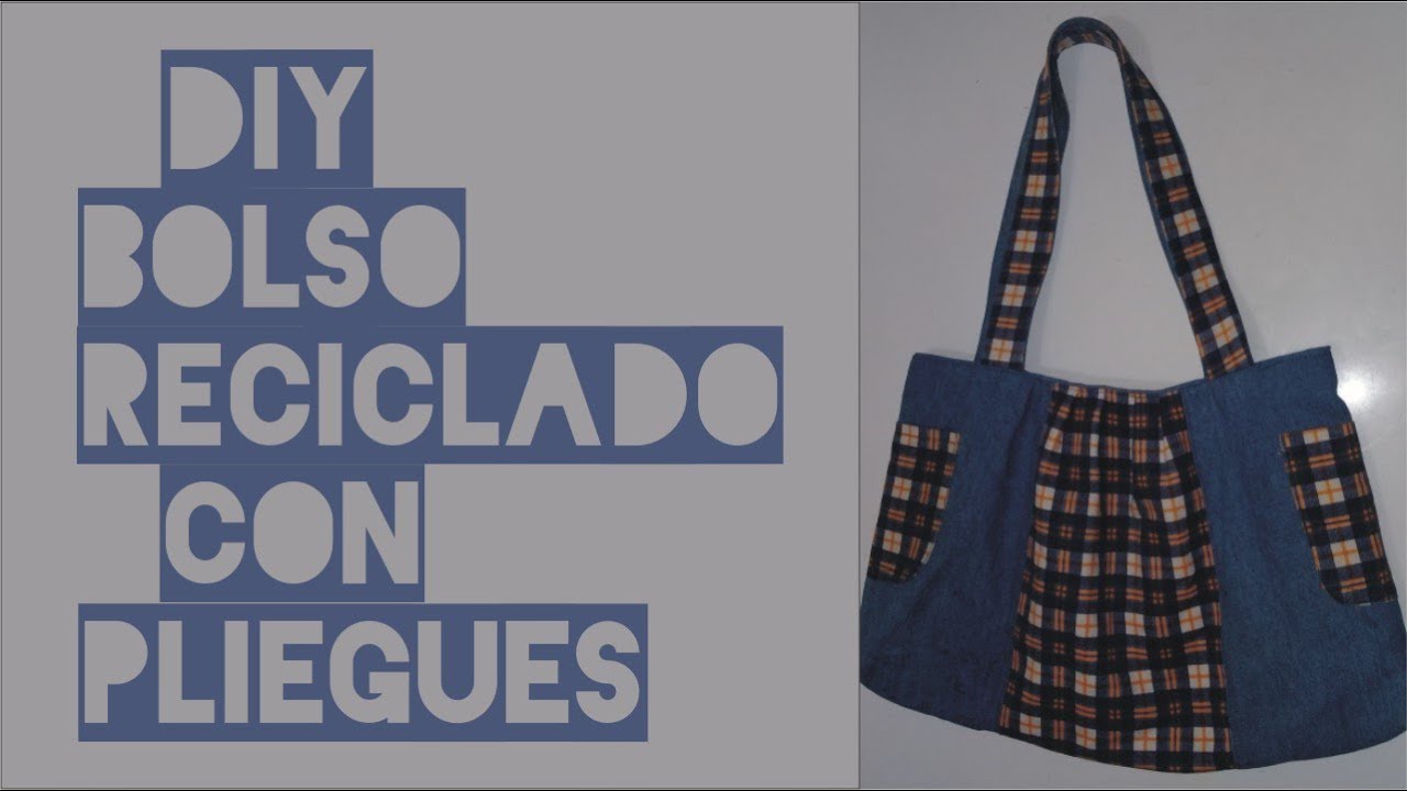 DIY Bolso reciclado con pliegues
