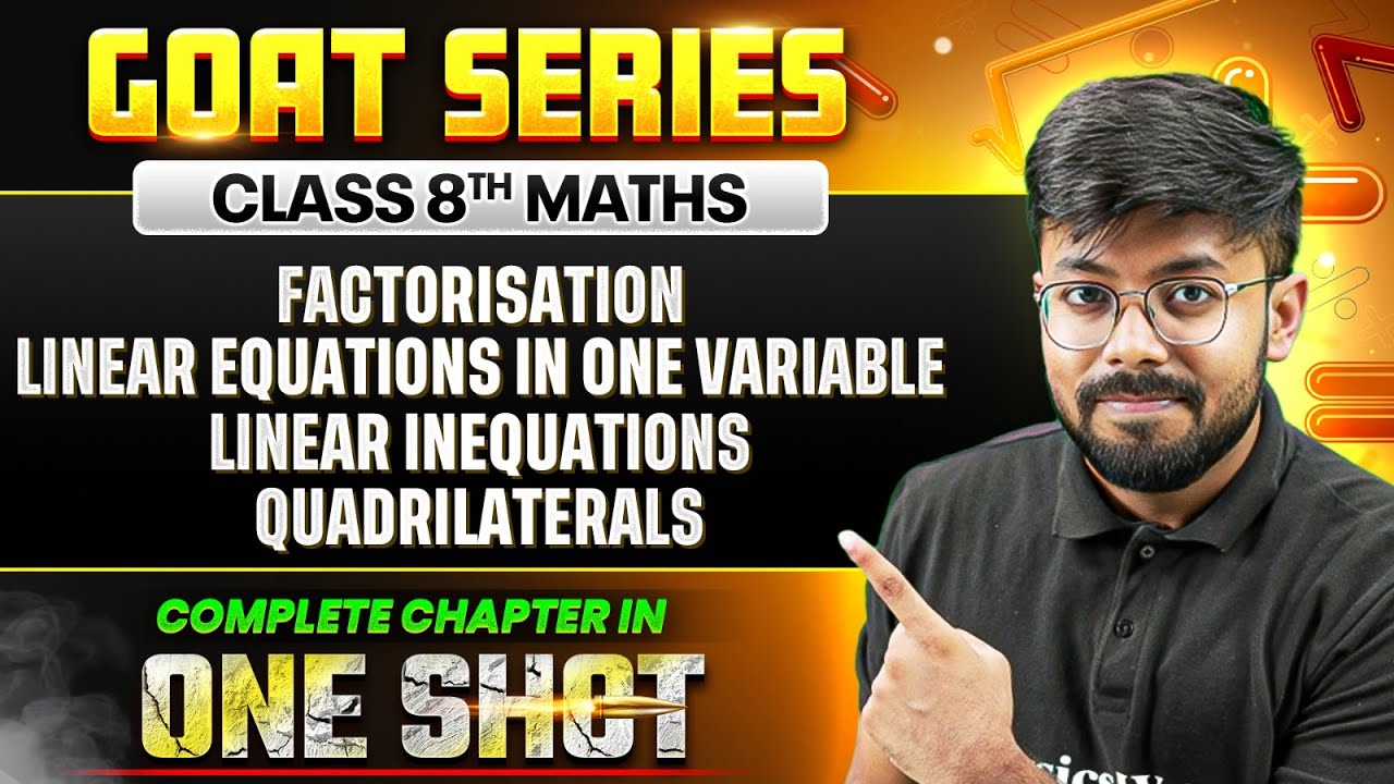 Class 8 ICSE Maths Marathon | 4 Chapters in 1 Video | GOAT Series Day 2