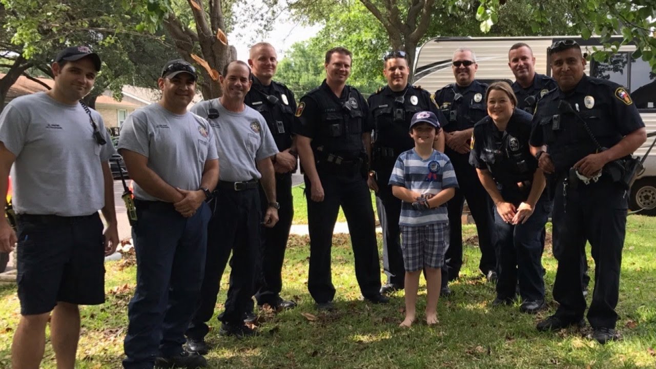Police and Firefighters Save Kid's 8th Birthday Party When No Friends Show Up