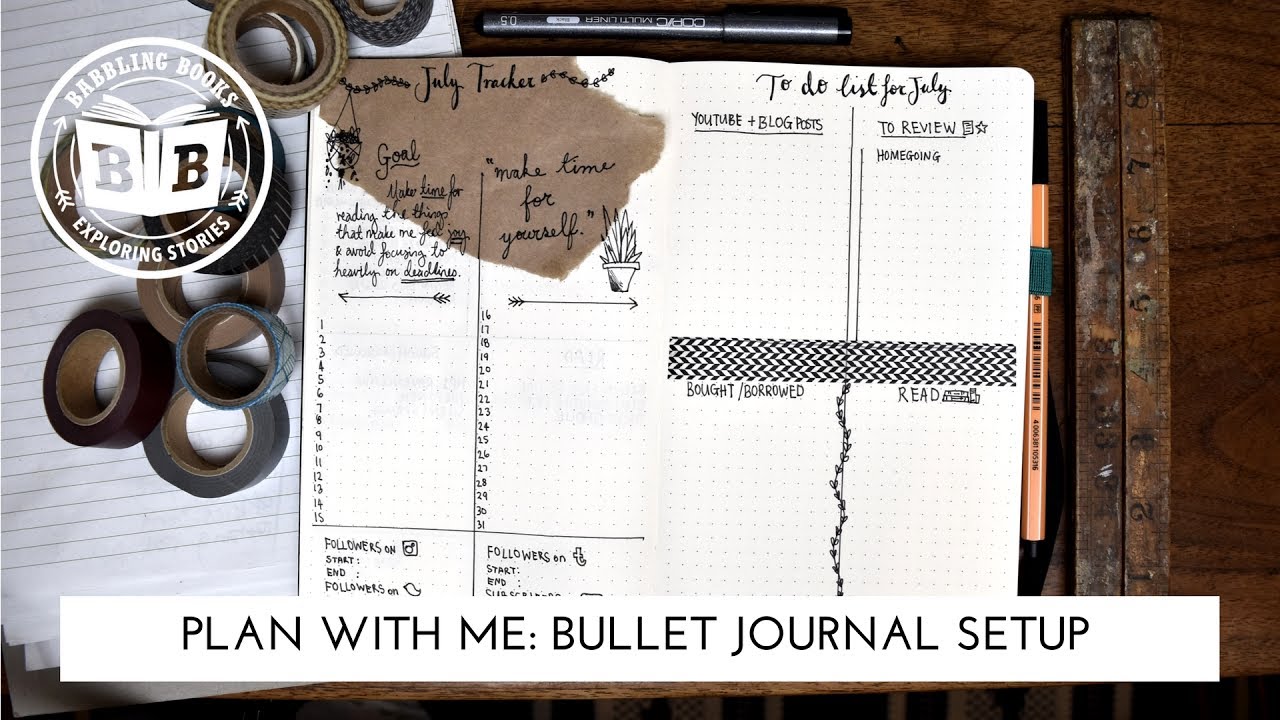 PLAN WITH ME - Blogging Bullet Journal Setup