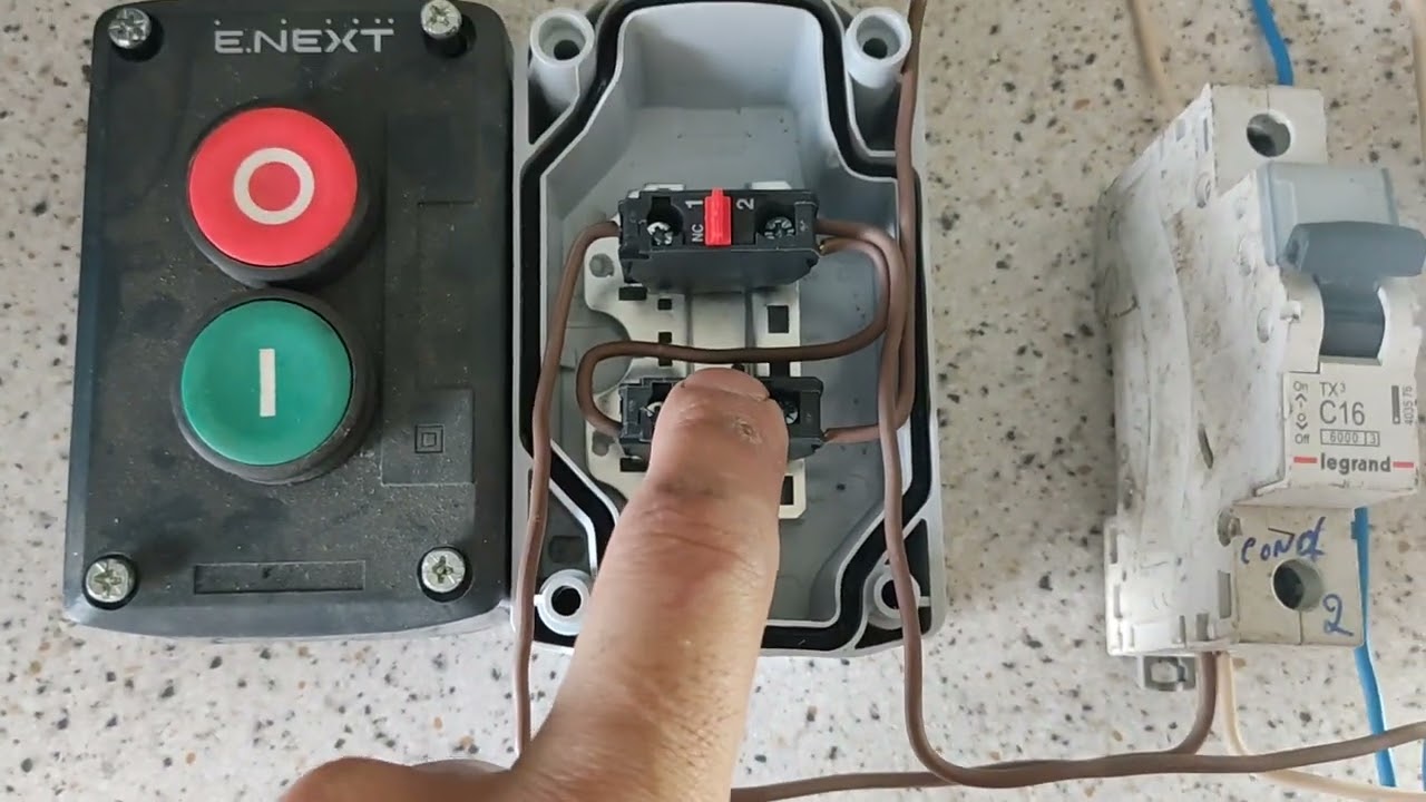 conectarea unui buton start stop la un releu electromagnetic