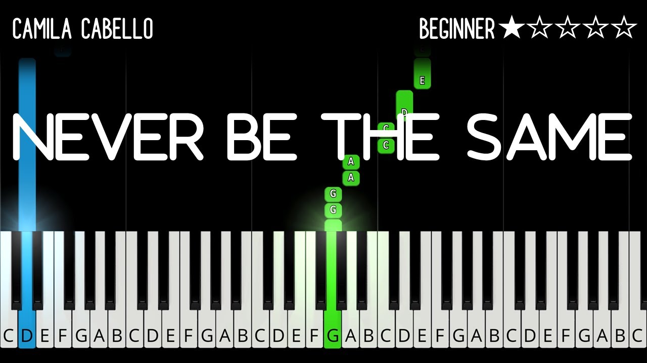 Camila Cabello - Never Be The Same - EASY Piano Tutorial