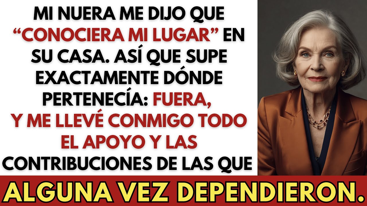 Mi nuera me dijo que “conociera mi lugar” en su casa. Y lo supe exactamente.
